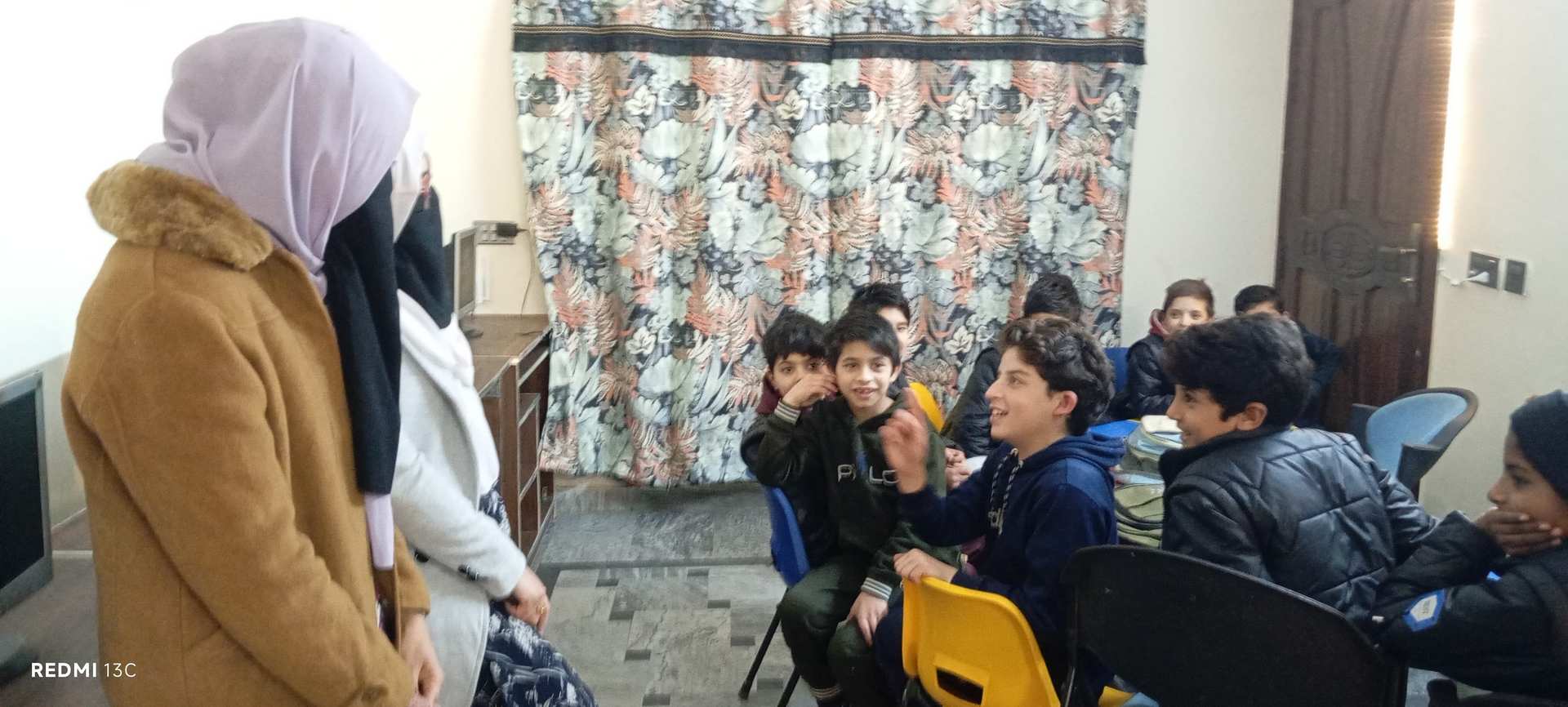 Session with orphan kids